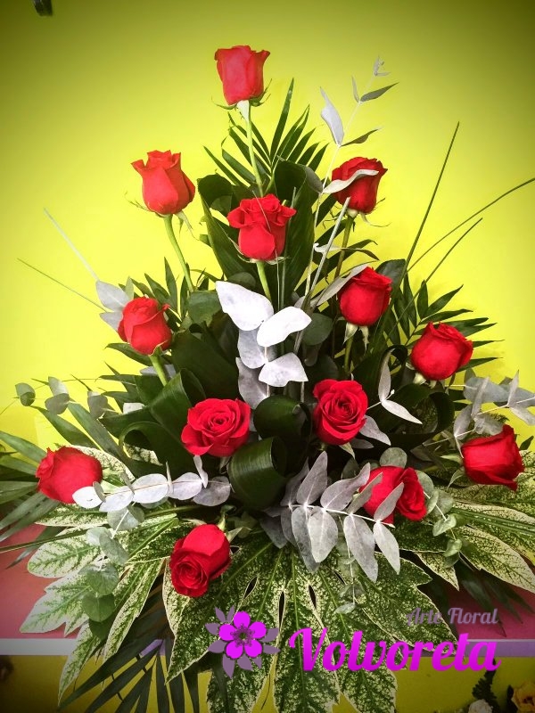 Centro de Rosas Rojas